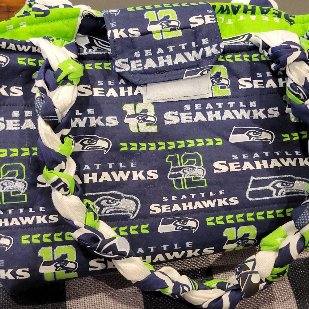 Green and Blue Seahawks Tote/purse